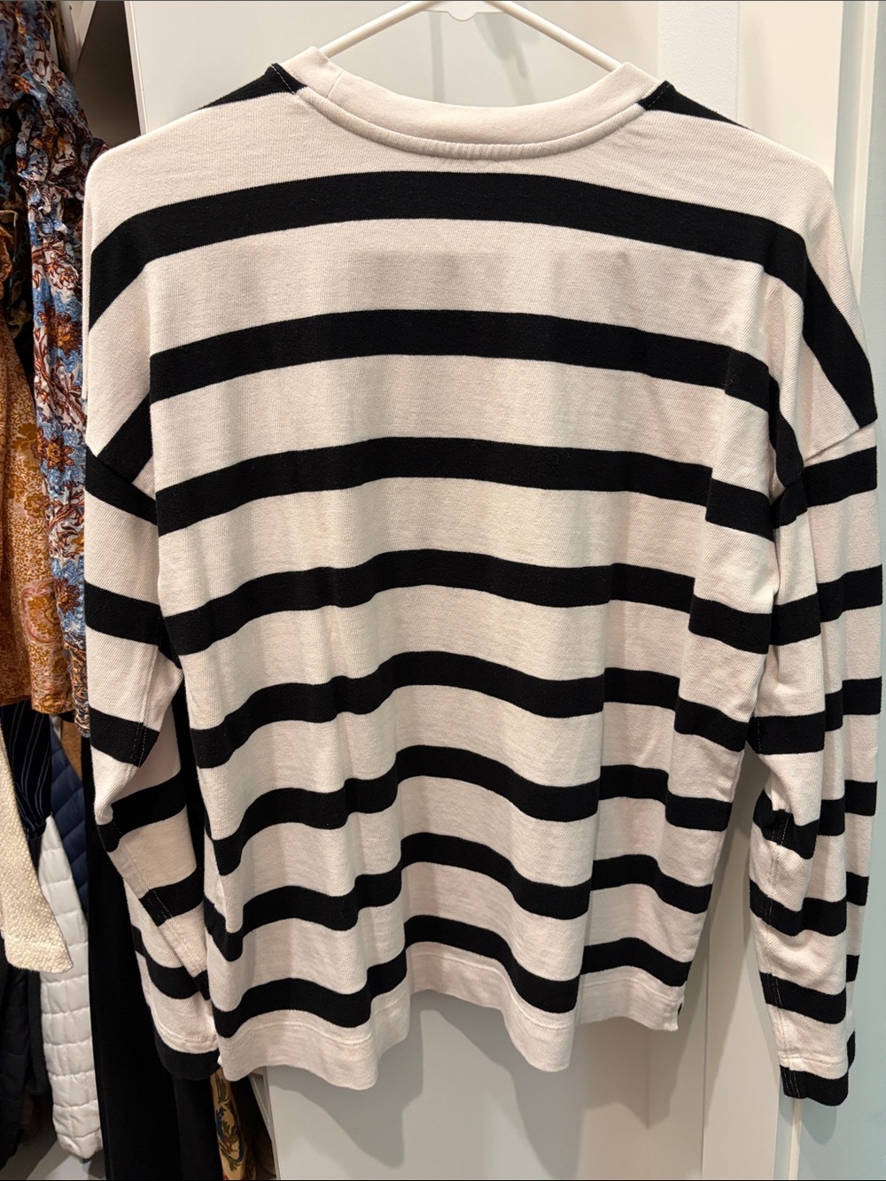 AYR Black & Cream Horizontal Stripe Long-Sleeve Tee - Picture 3 of 7